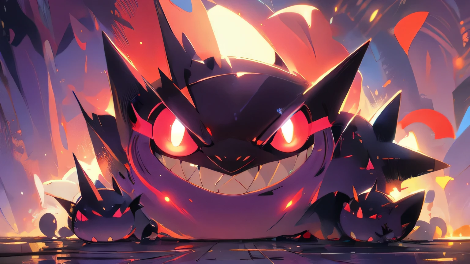 (masterpiece:1.2),  best quality,pixiv, Gengar, 