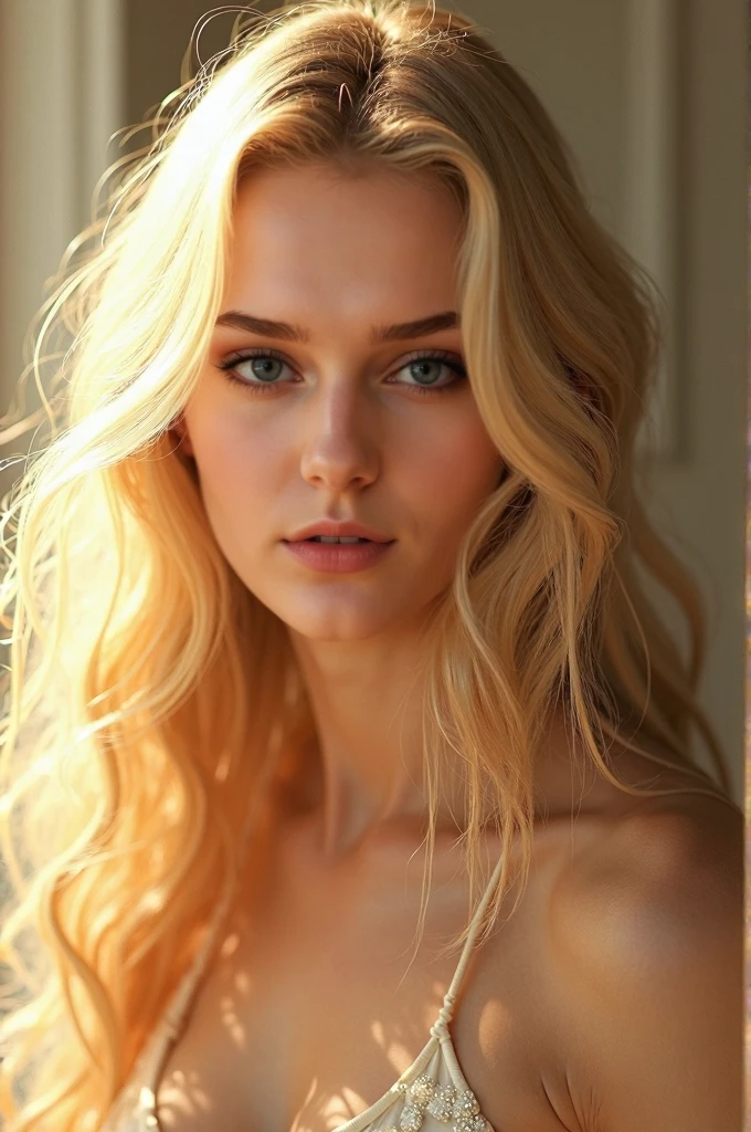 award winning portrait photo of an young norwegian woman, blond hair, fair skin, bokeh, backlit, (brown color in detail:1.1), elegant atmosphere, realistic, intricate details, true skin tone, dark backround <lora:lowkey_v1.1:1>