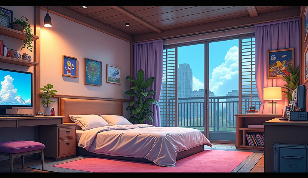 Retro anime style room