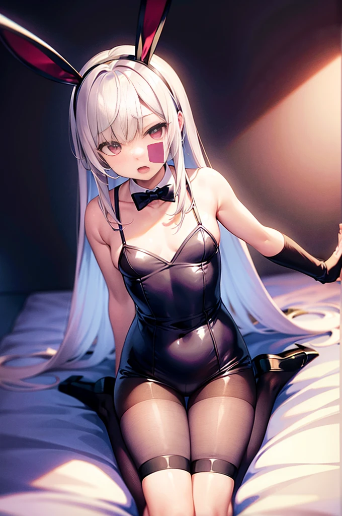 (master piece:1.2),(best quality:1.2),8k,nsfw
BREAK 1girl,(ultra detailed white skin:1.8),(shiny skin:1.2),(ultra detailed silver hair:1.3),(ultra detailed red eyes:1.3),
BREAK (albino:1.15),(bishojo),(cute),
BREAK (straight hair:1.2),(long hair),hair between eyes,french braid,(small breast:1.6),(blush:1.3),steam,(half closed eyes:1.2),smile,(naughty face),
BREAK (bunny gilr costume:1.3),(nipples),(pussy),(uterus),
BREAK (sitting:1.2),(sitting on sofa:1.2),(spread legs:1.2),(spread pussy:1.4),cowboy shot,(from front),
BREAK (pussy juice:1.5),
BREAK (bedroom:1.3),