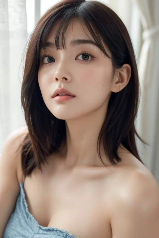 (bare body, naked:1.2), full body: 1.2, Neat and clean , ite person, western clothes, (slim, Small, Flat, Small), Short black hair, Photorealistic, detail, Detailed skin texture, Ultra Detail, Wear black sandals, delicate sexy collarbone, Smile, Super Detailed Face, Detailed lips, Detailed eyes, 10y old girl、Delicate eyebrows、Little sional Photography、watching at viewers、Horizont Studio、see -through、artistic