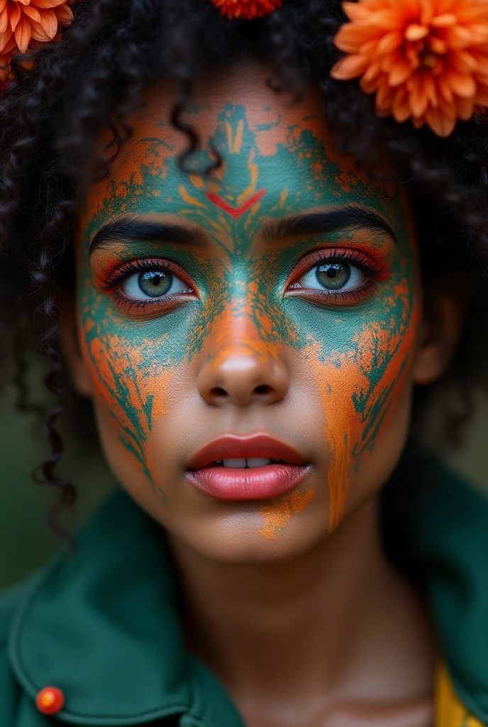 My face in high resolution with face paint