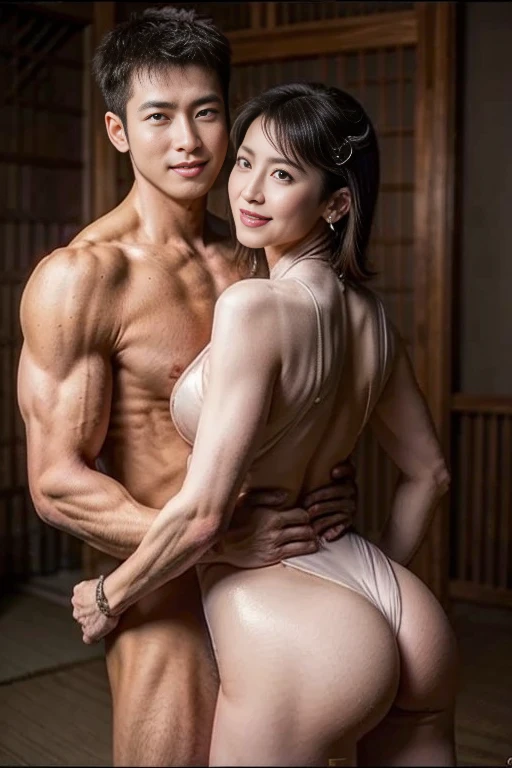 ((Japan mother and Japan boy(Shota))、fullnude、maternal、Flirting、My mother's breasts are extremely large1.5、top-quality、32K image quality、​masterpiece、SEX、sexual act、Fucking