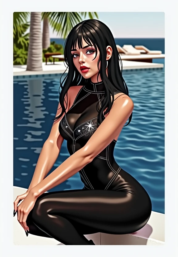 Personagem Christina Ricci cabelo preto estilo Morticia AddamsImagem de desenho animado de uma mulher .Ilustra??o estilo desenho animado, estilo de arte dos desenhos animados, estilo de arte dos desenhos animados, digital illustration style, design de personagens altamente detalhado, arte digital detalhada fofa, City fan art, Design de personagens de retrato, beautiful digital illustration, retrato de alta qualidade, Arte em quadrinhos, jovem expressando desejo sexual.garota anime com cabelos brancos e olhos azuis posando em frente a um lago, artgerm extremamente detalhado, garota elfa, succubus in tight short dress, ! sonho artgerm, aly caiu e artgerm, Wlop Ross sorteios, princesa elfa negra, artgerm e rossdraws, artgerm no artstation pixiv