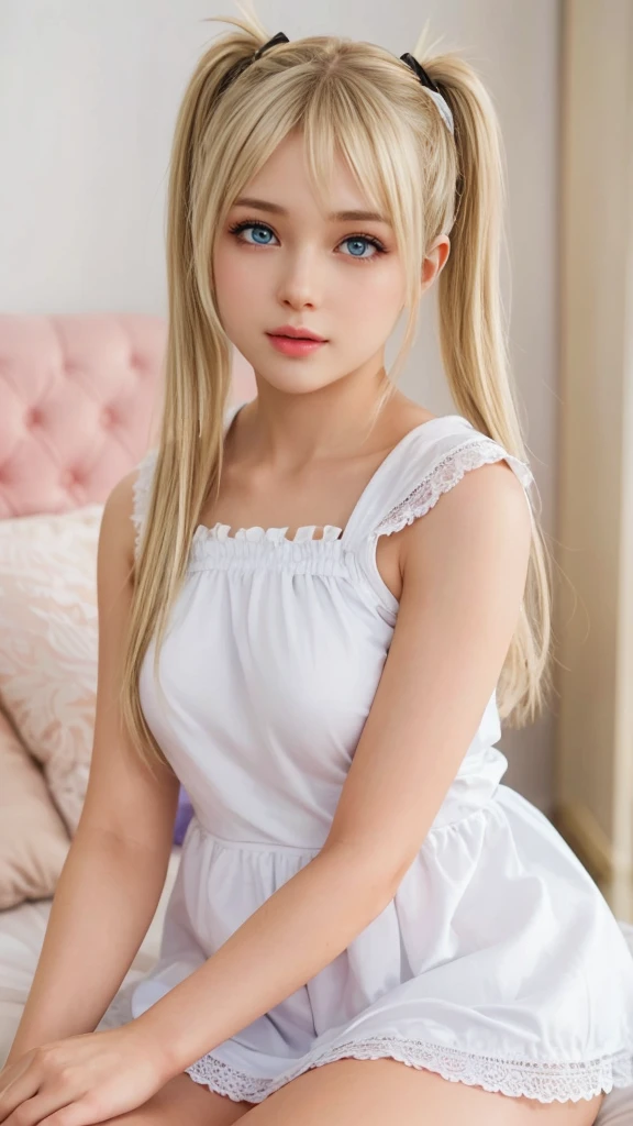 anime girl laying in bed with her legs crossed, Seductive Anime Girl, Ecchi, Anime Best Girl, Ecchi anime style, Posing in bed, (Anime Girl), loli in dress, On my bed, Sitting on the bed, beautiful alluring anime teen, Anime Girl, sitting on a bed, Rei Hiroe, ((Best Quality, 8K, masutepiece :1.3)), 1girl in, Smiling, (Full body), Slim Face, Pretty Woman, (Blonde hair), full length dress :1.1, Ultra-detailed face, Detailed eyes, 二重まぶた, blur backgroun, city,Fashion, Beautiful light ,Night, Gothic lolita, Pink dress, ((Best Quality, 8K, masutepiece :1.3)), 1girl in, Smiling, (Full body), Slim Face, Pretty Woman, (Blonde hair), full length dress :1.1, Ultra-detailed face, Detailed eyes, 二重まぶた, blur backgroun, city,Fashion,Beautiful light ,Night,Gothic lolita,Pink dress
