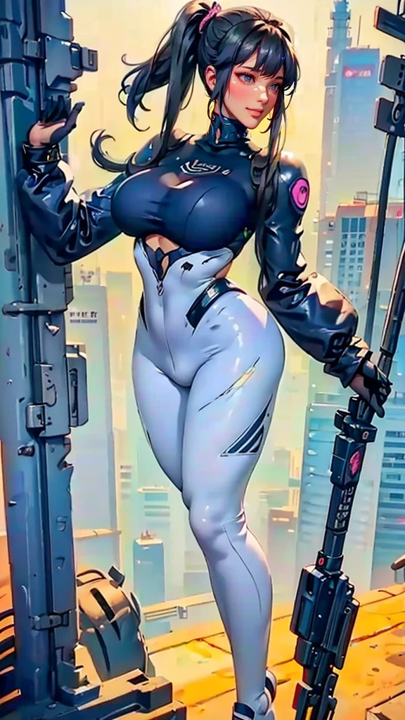 bunny,striderscribe,2 striderscribe girls,two girls,cyborg girl,Belle Delphine,two beautiful girls kissing,massive breast,nylon body,two big long pigtails,(ultra realistic),(A voluptuous, body measurement of jav body, beautiful round face, long hair, ponytails haircut. Her wide heart-shaped lips curl up, showing teeth. Beautiful seductive eyes, wink. (nylon transparent turtleneck long sleeve slim top:1.1), (nylon leggins:1.2) (sagging huge long wide heavy breasts),futurist girl
