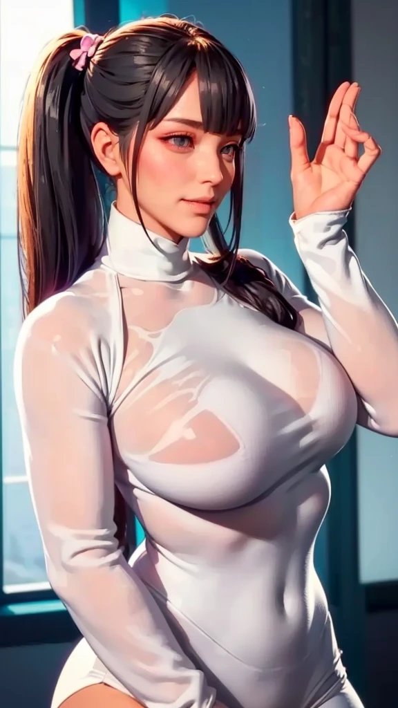 bunny,bunny,striderscribe, 2 striderscribe girls ,two girls,Chica cyborg,belle delphine,  Two beautiful girls kissing  ,Pecho enorme,nylon body,  two big and long pigtails  ,( ultra-realistic),(A voluptuous,    Java body size  ,  beautiful round face , long hair,  pigtail haircut  .   Her wide heart-shaped lips curl upwards  , light smile, Showing the teeth.  beautiful and seductive eyes , wink. (  transparent turtleneck sweater long sleeve long sleeve:1.1), (nylon leggings :1.2)  ( Big breasts, Long,  wide and heavy falling ),
