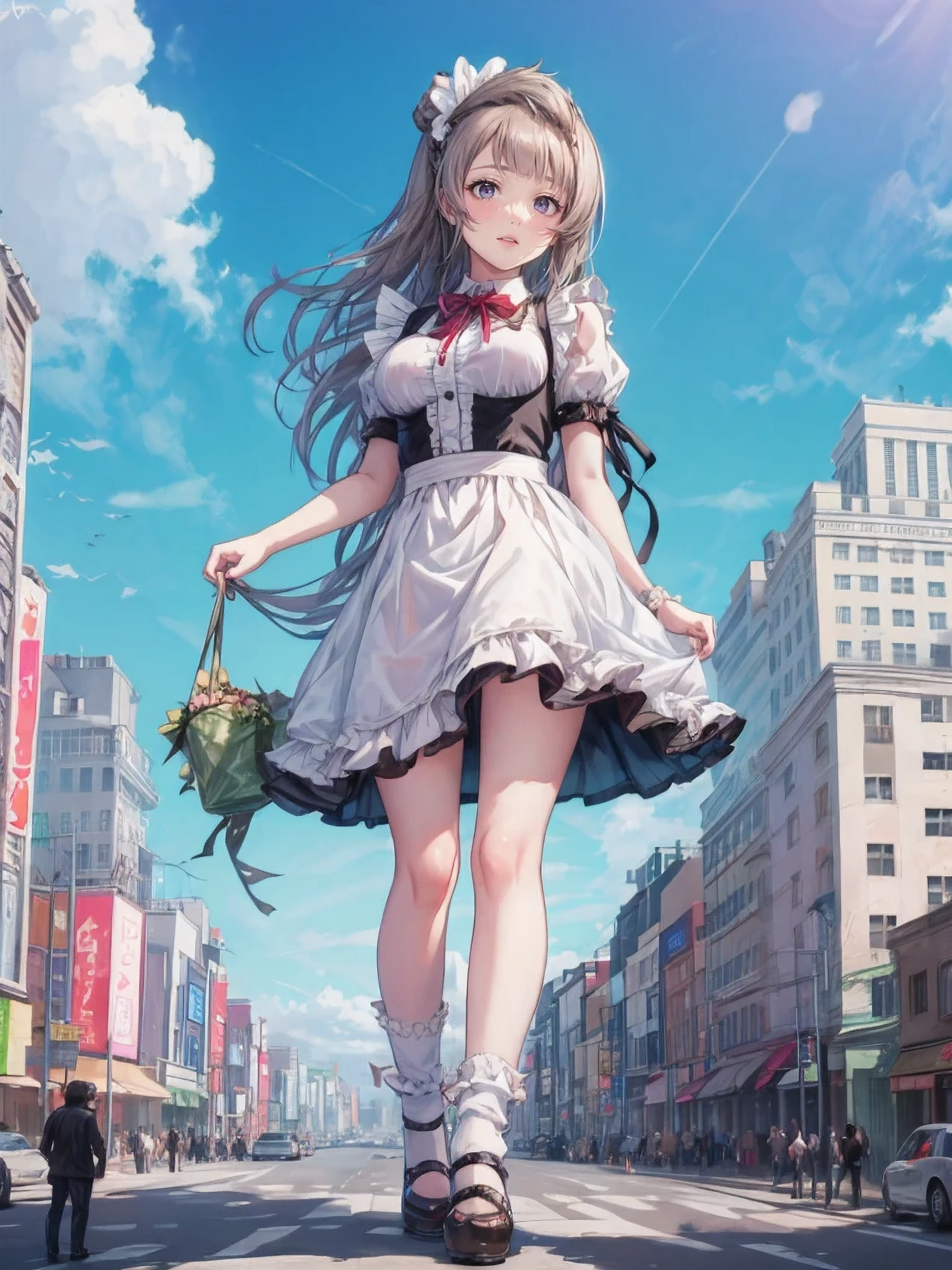 Minami Kotori、 looking at the camera 、Embarrassed、(((Big Breasts)))、Plump thighs、Sweat it out、 Touch The Idolmaster 、Rubble Ruins、Sit on top of a broken building、((Girl in a giant maid outfit)) (((A giant girl is walking between buildings)))
Composition Seen from Below Blue Sky , Thundercloud, sunlight, masterpiece Anime-style delicate painting 4K 90s Huge Multiple crowds Crowd in a metropolis Many people Black hair
Big city Expressway, 高架道路, Skyscraper district, giant, giant girl, metropolis, 建物の谷, socks,
GTS, giant female giant, giant girl in the 建物の谷, Skyscraper district, metropolis,GTS, giant giant, 建物の谷にいる巨大な女の子, Skyscraper district, metropolis,
