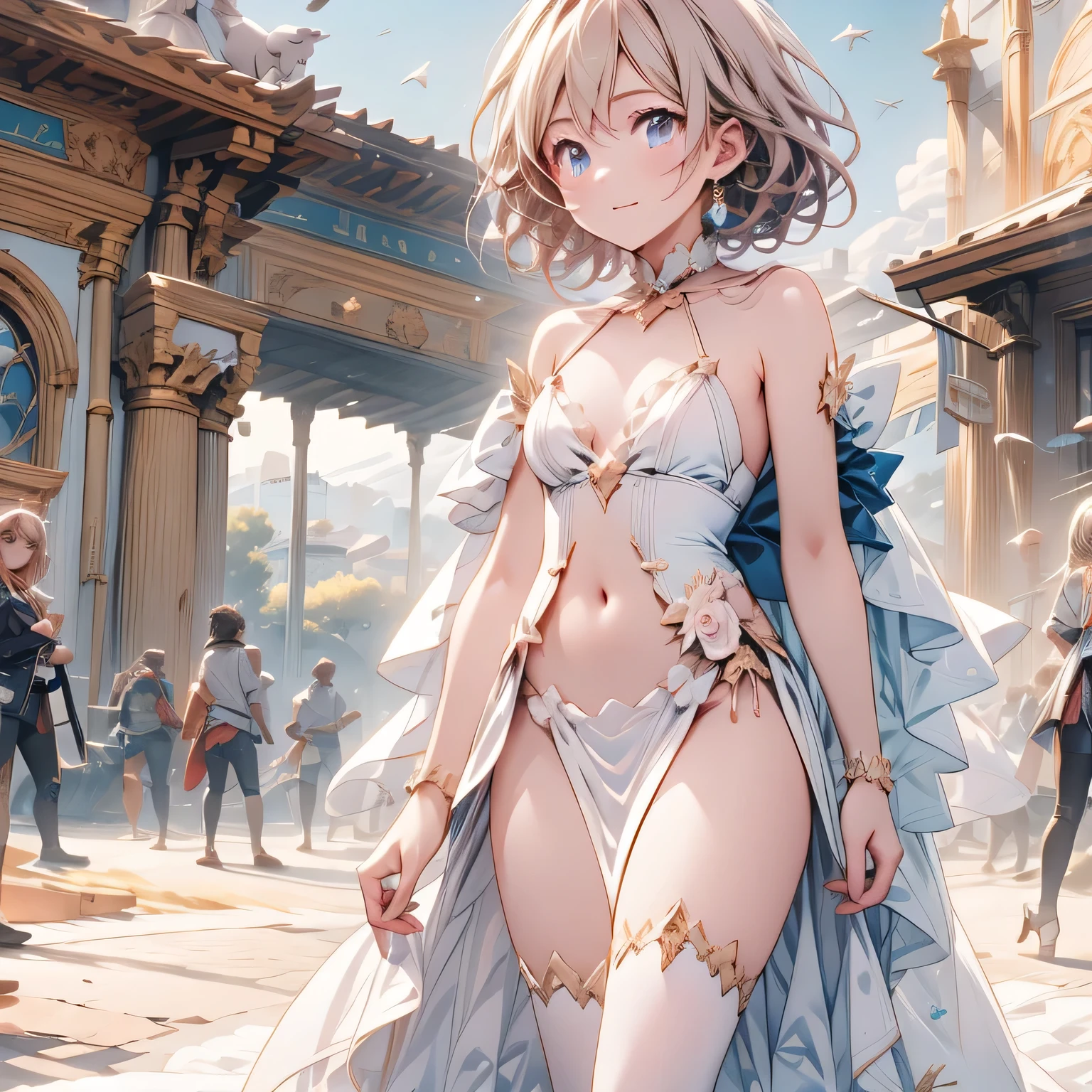 (masterpiece:1.3),(best quality:1.3),(high resolution:1.2),8k,Delicate and precise factory and beautiful girl overlooking the factory, pop and colorful anime