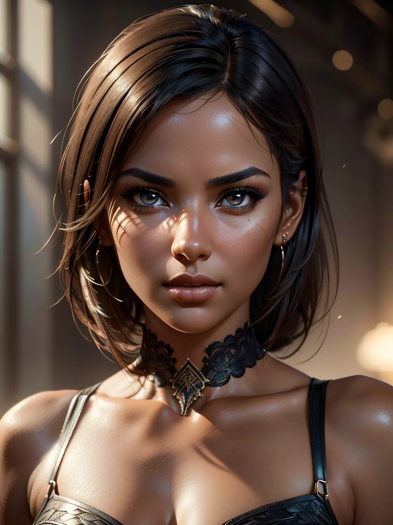 Upper-body portrait shot of Sexy women, Sexy models of different races, seductive facial expressions, capturing detailed facial features with a focus on the eyes and expression. The angle highlights the face and upper torso, ideal for use as a character portrait in a game. (Sharp facial details:1.3), (subtle expression with depth:1.3), and (defined, lifelike textures:1.2) make the character feel realistic and engaging. The background is subtly blurred, allowing full focus on the subject. 4K resolution, ultra-detailed, cinematic, (masterpiece quality:1.3), high-quality digital art, trending on ArtStation.