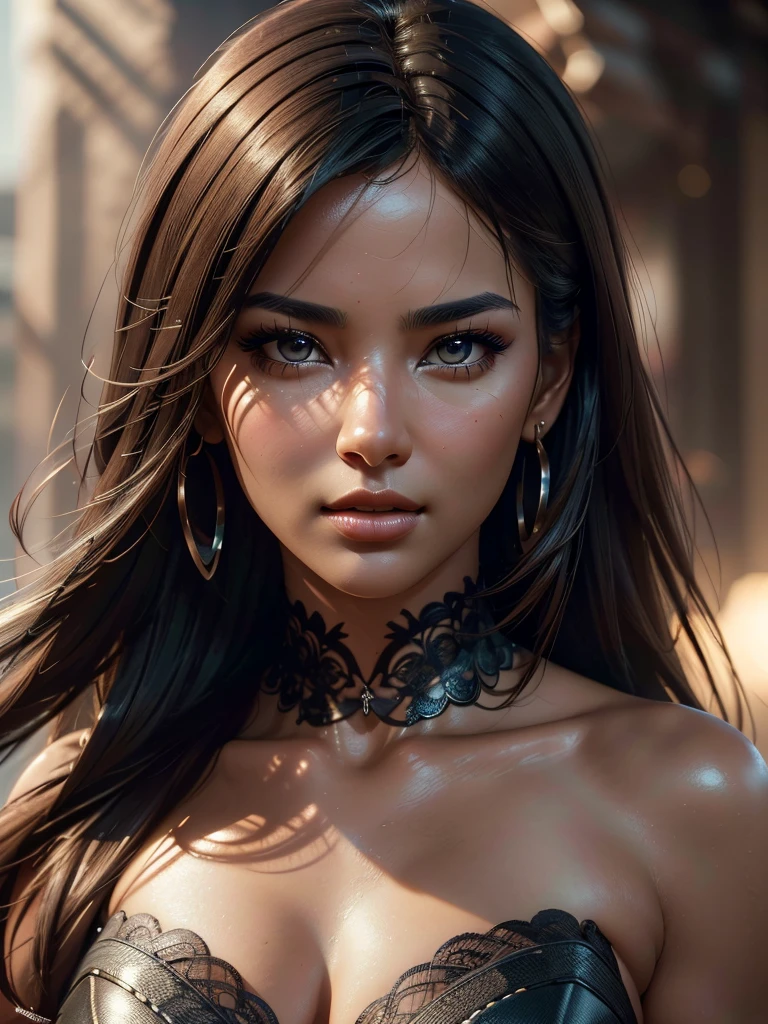 Upper-body portrait shot of Sexy women, Sexy models of different races, seductive facial expressions, Kim Tae-ri, capturing detailed facial features with a focus on the eyes and expression. The angle highlights the face and upper torso, ideal for use as a character portrait in a game. (Sharp facial details:1.3), (subtle expression with depth:1.3), and (defined, lifelike textures:1.2) make the character feel realistic and engaging. The background is subtly blurred, allowing full focus on the subject. 4K resolution, ultra-detailed, cinematic, (masterpiece quality:1.3), high-quality digital art, trending on ArtStation.