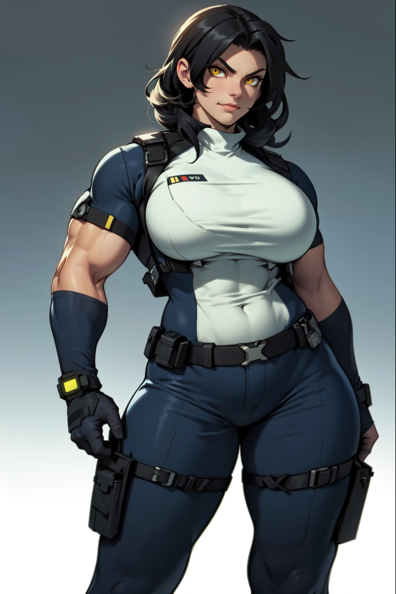 Marcus phoenix from gears of war is he was a cute Japanese maid ((maid dress)), Correct anatomy,  big breasts shirt 