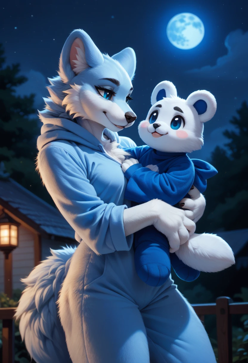 Fursuit blue moon. Night 