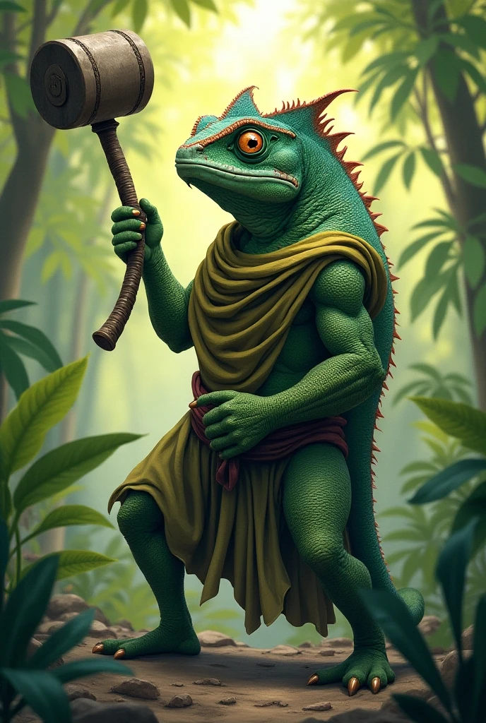 a highly detailed and colorful extraterrestrial frog shaman, amphibious creature, futuro-tribal design, bullywog, grung, beautiful yet alien appearance, frog-like facoal feature, non human appearance, vibrant colors, intricate tribal markings, glowing eyes, webbed fingers and toes, dynamic pose, cinematic lighting, volumetric fog, photorealistic, 8k, hyper detailed, masterpiece