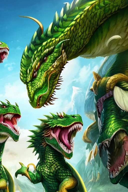 three green dragon with sunglasses and a white diaper are standing in a row, dragon-inspired cloth robes, as atlantean reptilian warriors, dragon - inspired suit, dragons, chinese dragon concept art, full body dragon concept, as an anthropomorphic dragon, ultraterrestrial dragons, by Adam Marczyński, dragon art, cgsociety 9