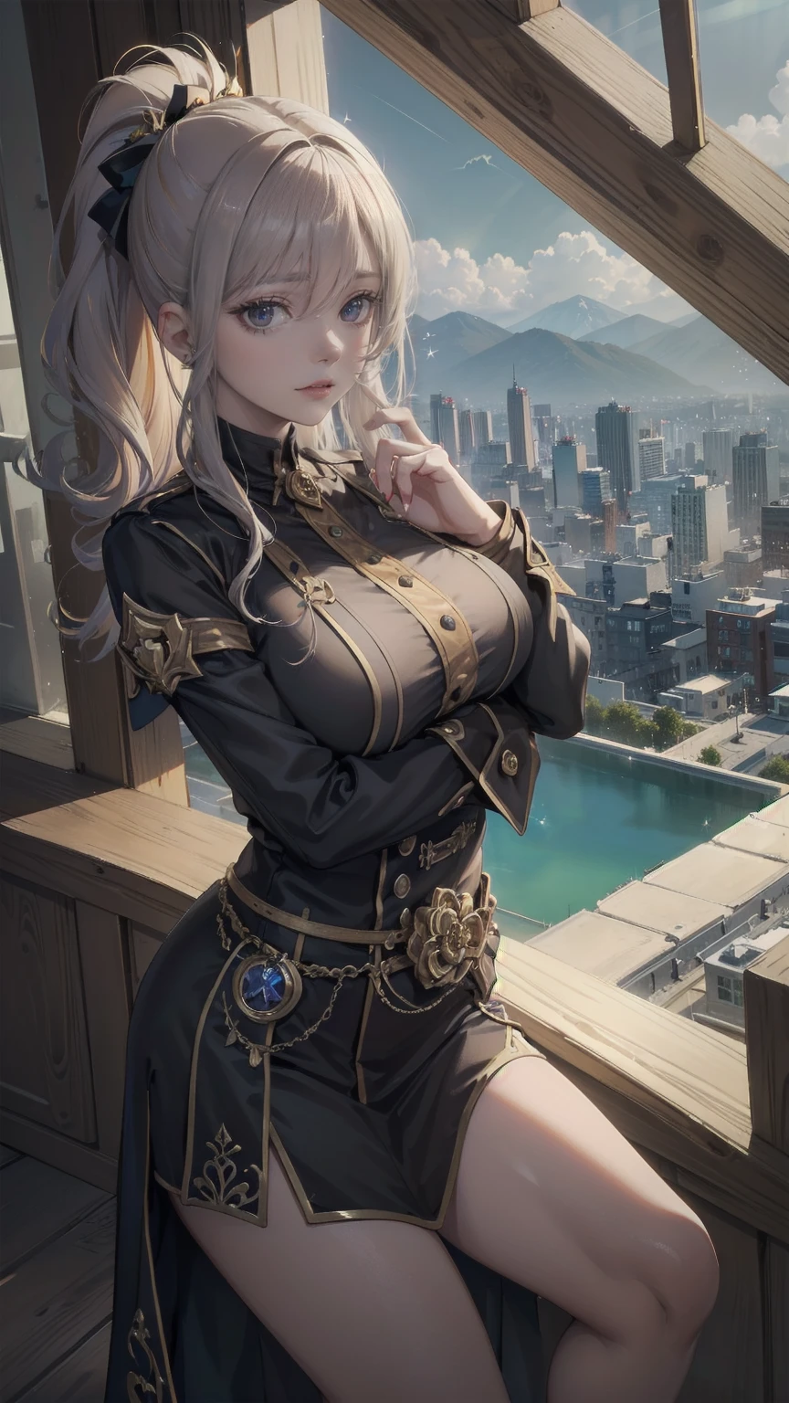 Looking down,( spectacular view :1.3),(beautiful  girl:1.3),masterpiece, in exchange ,  super high resolution  , rich contrast ,high quality,8k, High Definition CG Unit Wallpaper ,Texture,That&#39;s ridiculous.,RAW photo,最high qualityのアニメ, Writing Border Depth 1 .2,Ultra-precise eyes,  growing skin  ,Glitter Effect, Beautiful Shiny Lips ,( Double Pumpkin Bang ,Brown Hair),(  Halloween  ),she&#39;Approximately 15 ,Rough,( The tip of the skirt has a round light that emits a yellow light).Big Round Ass, girl　Alone,  is amazing,happy smile,(smile,  closed mouth),((( in the center standing_)))