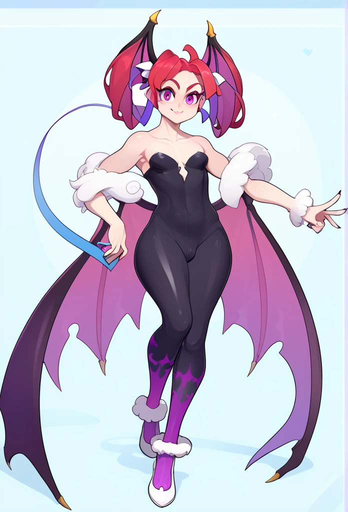 1girl, Solo, succubus, (Lilith:1.4), (Lilith from DarkStalkers:1.5), flat chest, , petite, nsfw, Accurate, Masterpiece, Anatomically Correct, Best Quality, HD, High Details, Super Detailed, UHD, High Quality,