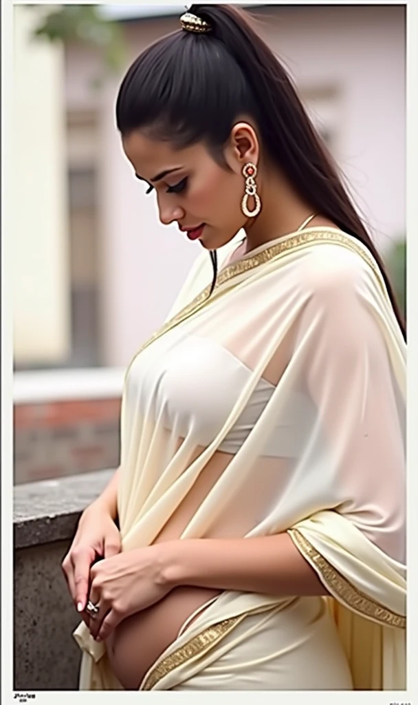 mature woman in, 60 years old, Alone, Long hair, Looking at the viewer, GrayBlonde hair, Brown eyes, Jewelry, Full body, Colossal breasts, (wearing white saree outfit ), Distant photo, Realistic, A sexy one, beautiful colour, in balcony and River views, Lots of peoples and lights night Views, Perfect skin, 3 bust size, instagram (Realistic, A high resolution),photo size 3:4, 1 cute sexy mature woman, (long hair), large expressive blue eyes, happy, (8K, raw photo, Best quality, High detail, curvaceous forms, curvy body,