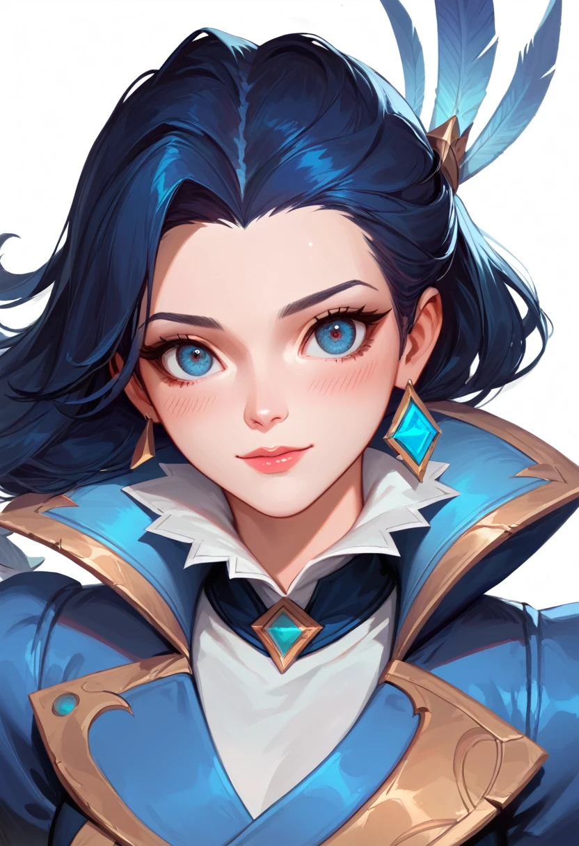 score_9, score_8_up, score_7_up,source_anime, high res image,masterpiece,best quality,girl,cute face,clear skin,simple_background,lesley_mobile_legends,blushes,