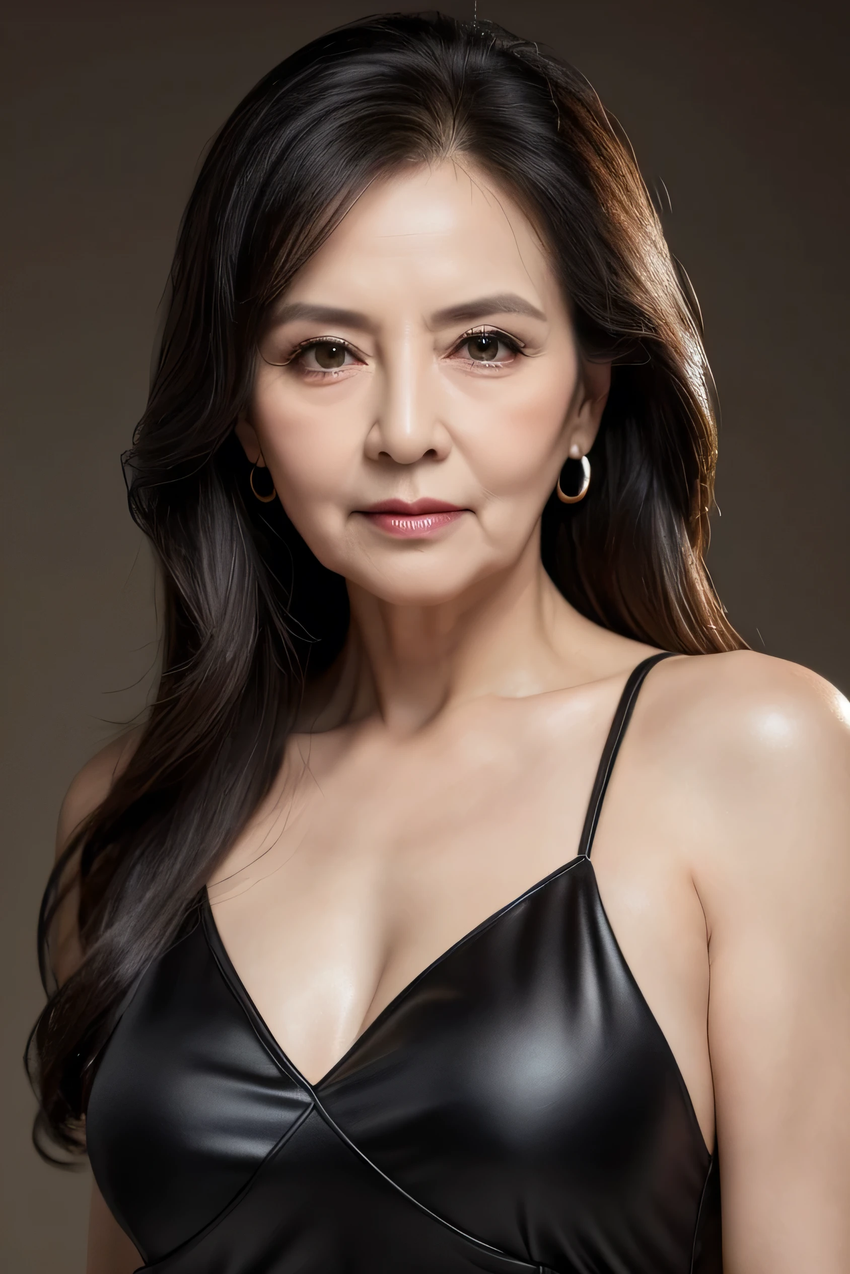 Pay back, masterpiece, high res, Realistic, RAW photo, 8k wallpaper, perfection, Professional Lighting During Photo Session , Long Hair, very detailed , (( Beautiful Aunt)), 80 years old, Sexy old woman, ((Sexy black mini dress)), , upper body, (( Stare at the viewer seriously 'eye)), Detailed face, Beautiful eye, ((I' I'm looking forward to it )), In the stylish dining room, sunny, bangs, Shapely breasts, Long Hairヘア, Plump and Shiny Lips , cowboy shot , (( Place your arms between your legs ))