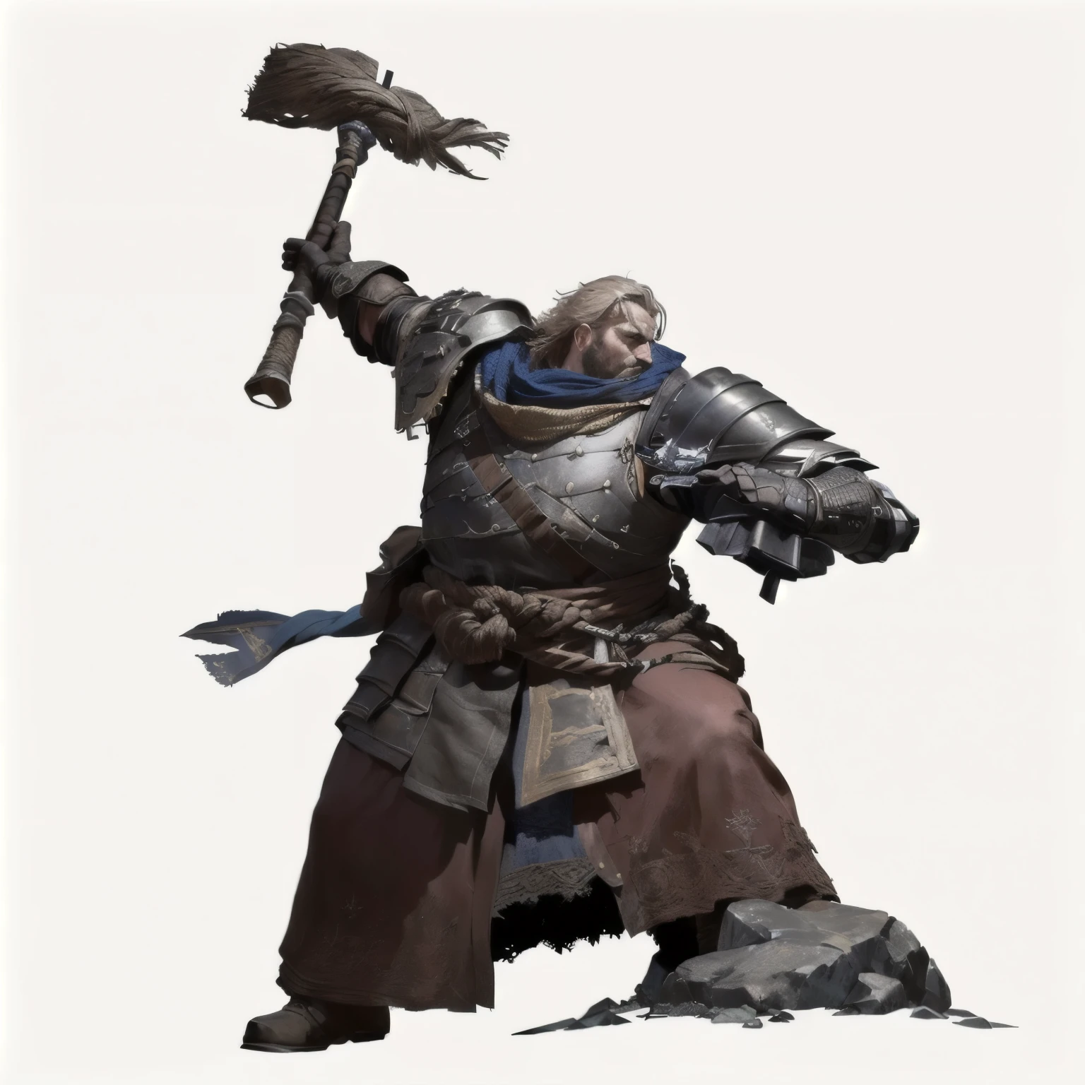  un gros plan d'un homme en armure tenant un marteau, concept art de personnage pour For Honor, picture of a male clerc, vigo le carpathe, De Vermintide 2 jeu vidéo, clerc, vêtu d&#39;une armure d&#39;inquiétant, cheveux frisés dans Warhammer, personnage warhammer  photo d'un guerrier adulte 