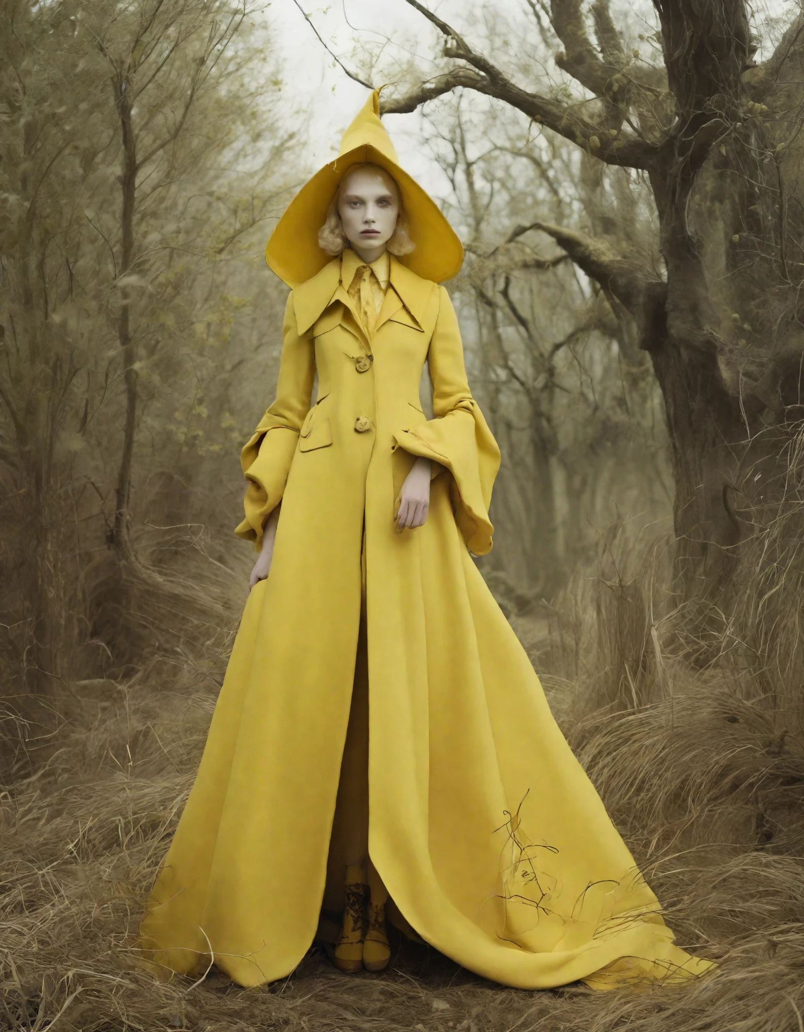 Tim Walker Style - Harry Potter Inspired Fashion Photoshoot fantastic beings yellow
