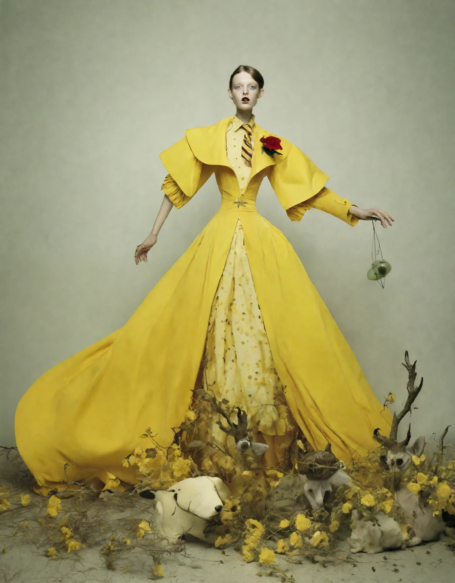 Tim Walker Style - Harry Potter Inspired Fashion Photoshoot fantastic beings yellow
