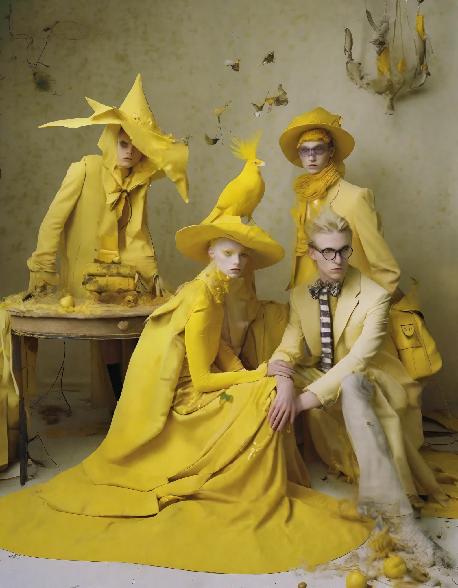 Tim Walker Style - Harry Potter Inspired Fashion Photoshoot fantastic beings yellow
