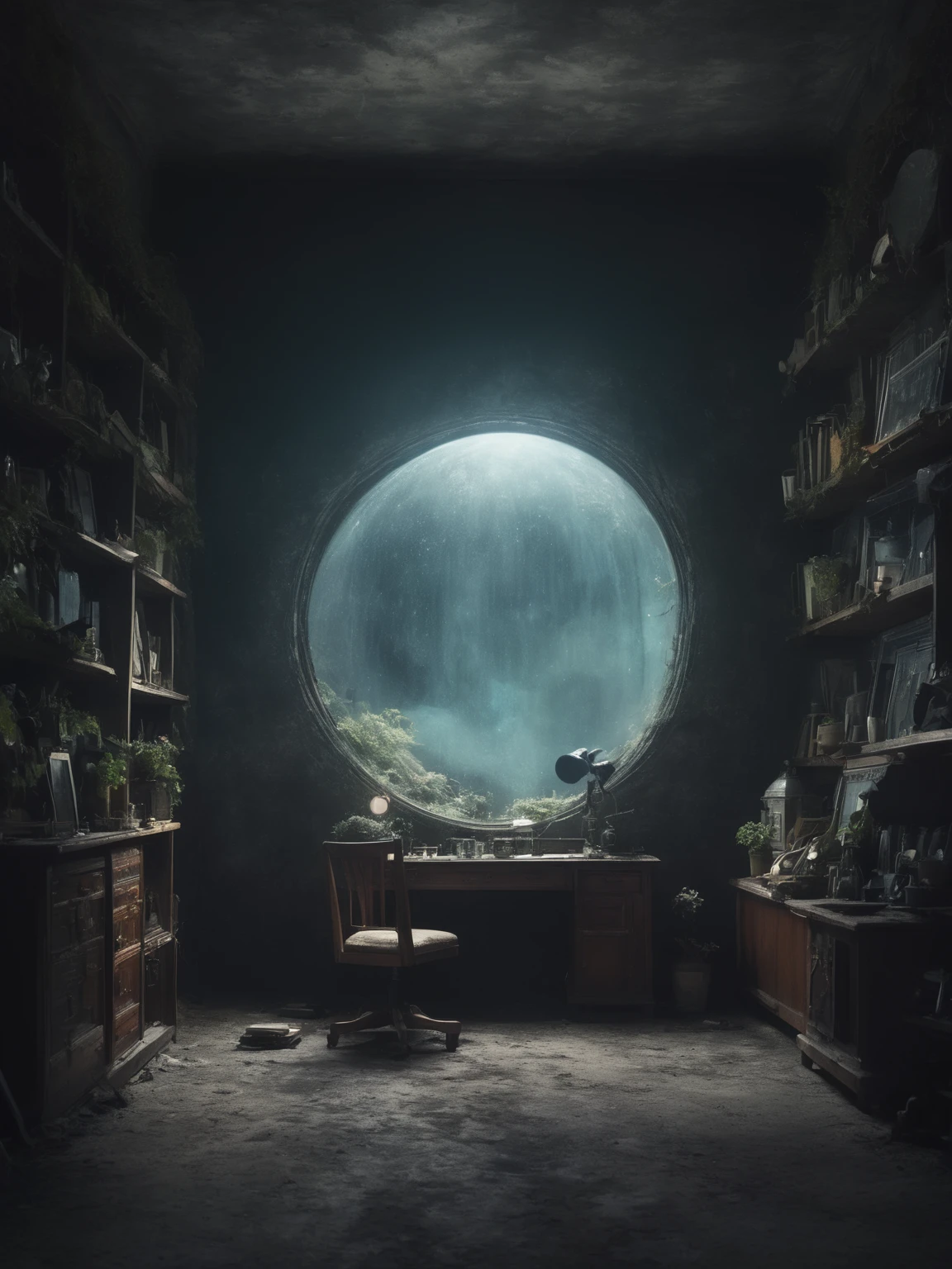 mysterious place, sci-fi, where am I, found footage, artistic wonder, creative mind, android, light refraction, bleak, eerie, rich colors, low contrast, zoom lens, rack focus, ooth textures, professional photography, adorable vibes