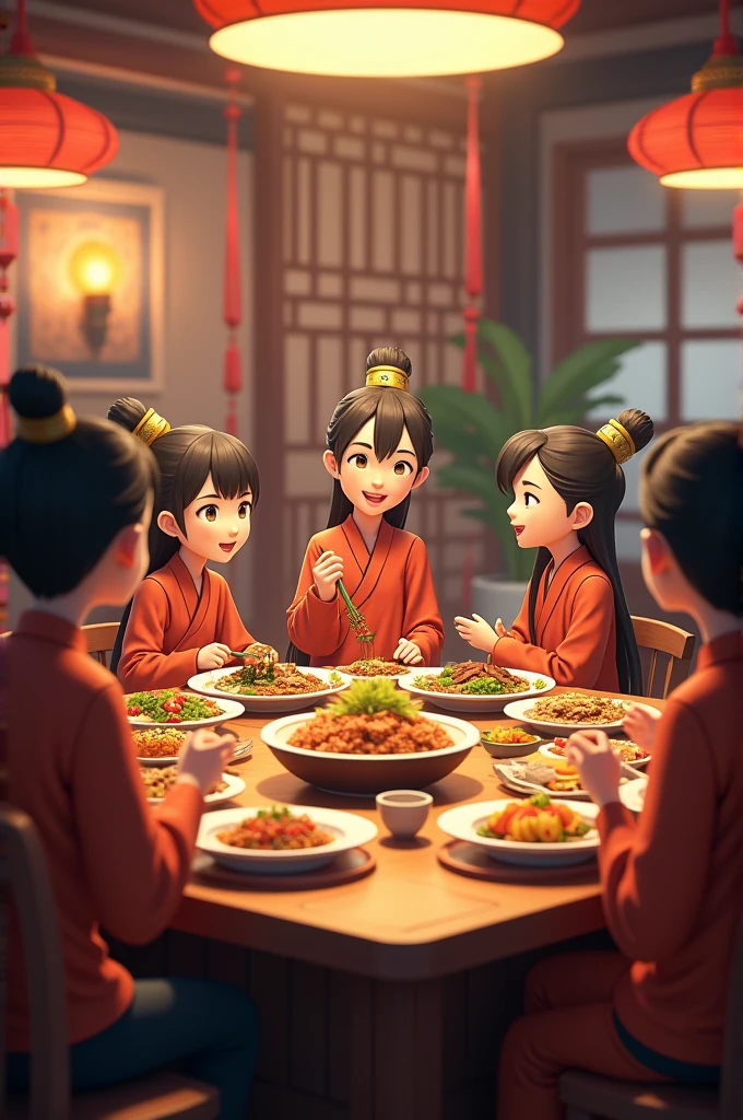 picture, 人物,Nine people,picture,The face is clear,fairy tale atmosphere, tmasterpiece, Best quality at best, Cartoony,pixar-style, Strong texture,The material is delicate