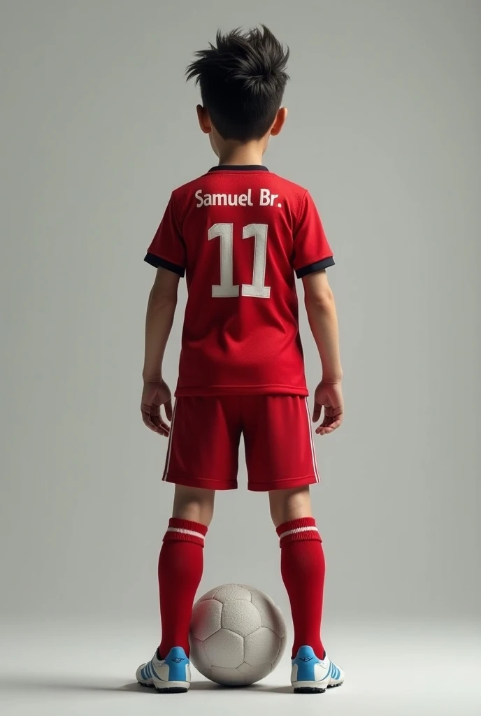 Allafard boy holding a basketball in red shorts, wearing basketball jersey, dribble contest winner, wearing NBA jersey, Since then,basketball ball, red and white color theme, air shot, Playing basketball, Inspired by Zou Yigui, professional sports style, wearing red attire, in school uniform, basketball, holding a ball, dribbble