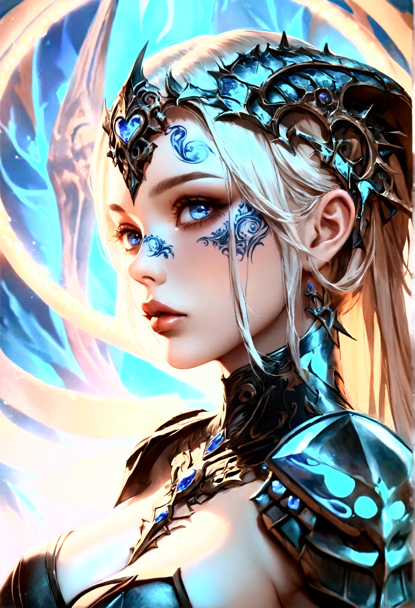 beautiful caucasian woman wearing trendy clothing, light blond hair, Attractive posing, Full body, perfect detailed face, frame the head, Odd-eye, glamour, wear wet see-through white T-shirt, wet skin, Wet hair, rain, hyperdetailed painting, luminism, art by Carne Griffiths and Wadim Kashin concept art, 4k resolution, fractal isometrics details bioluminescens , 3d render, octane render, intricately detailed , cinematic, trending on artstation Isometric Centered hypereallistic cover photo awesome full color, hand drawn, gritty, realistic mucha, intricate, hit definition, cinematic, Rough sketch, bold lines, on paper.