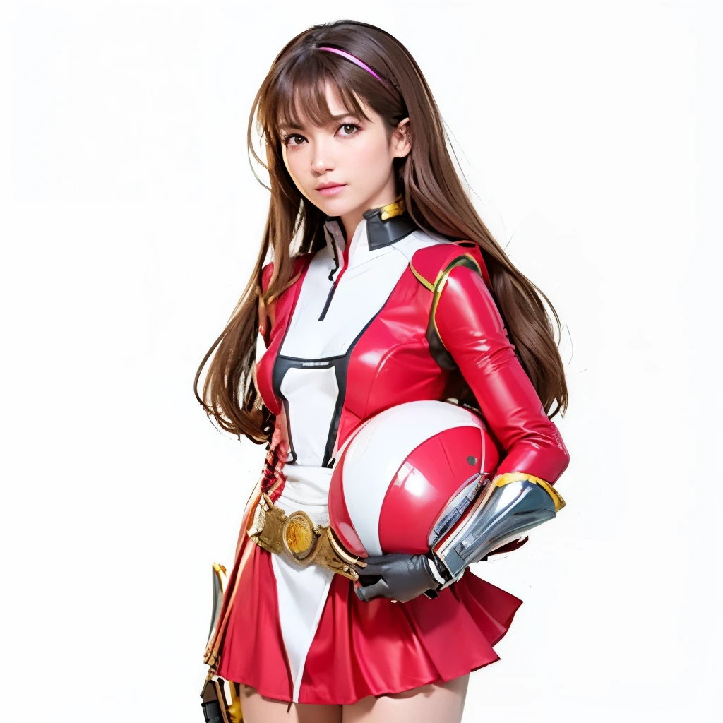 Highest quality photos, Live Action Animated Picture , masterpiece, 8K images, Subtle details, shiny brown hair, Long Hair Swaying , Futuristic Deep Pink Pilot Suit , Japanese women, very beautiful face , A pretty face like a goddess,
Realistic live-action adaptation of Delicate Beautiful Eyes , Seductive Proportions , ( Beautiful and Fairly Big ), Big cleavage, Bust Protrusion , white skin, accentuating body line ,
Sharp Bust Hokas , No underwear allowed, Natural Light, Plain white background,