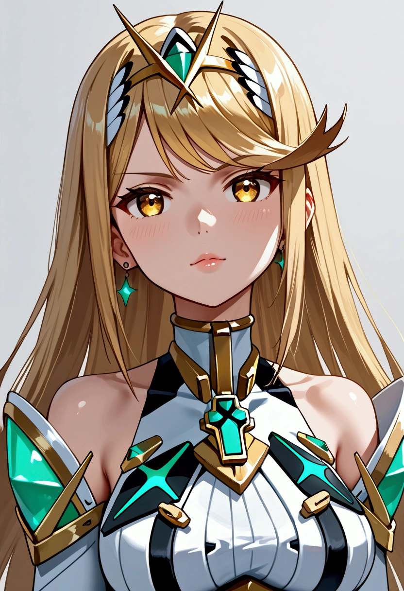 socre_9, score_8, source_anime,(masterpiece), best quality, expressive eyes, perfect face, alternate outfit, alternative custome, 1girl, solo mythra \(xenoblade\), 1girl, yellow eyes, swept bangs, long hair, very long hair, blonde hair, headpiece, tiara, earrings, gem, (((alternate outfit))), Neko Demons