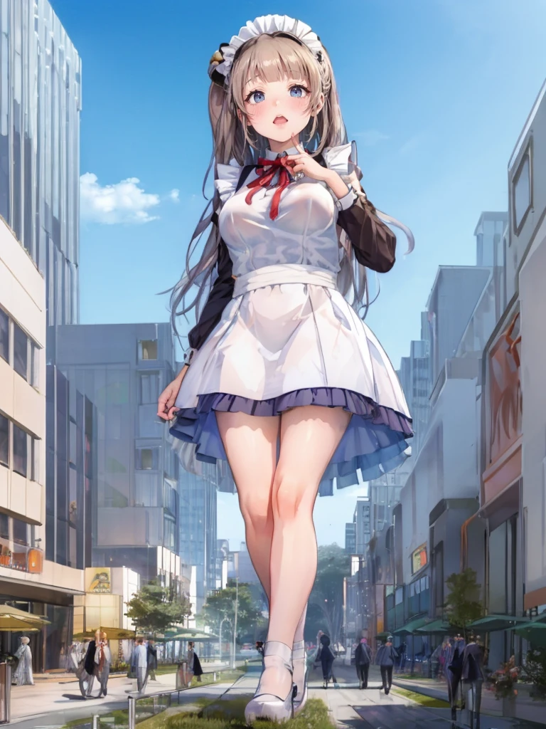  skirt、 miniskirt 、(((((Gothic Frill Maid Outfit)))))、(((Full body description))))、(((((Lots of dwarf soldiers at your feet))))),(((((Big Breasts)))))、(((((Plump thighs)))))、Minami Kotori、 looking at the camera 、 shy 、(((((Big Breasts)))))、(((((Plump thighs)))))、Minami Kotori、 looking at the camera 、Embarrassed、(((Big Breasts)))、Plump thighs、Sweat it out、   Touch The Idolmaster 、Rubble Ruins、Sit on top of a broken building、((Girl in a  giant maid outfit))　(((A  giant girl is walking between buildings))) 

  Composition Seen from Below Blue Sky  , Thundercloud, sunlight, masterpiece Anime-style delicate painting 4K 90s Huge Multiple crowds Crowd in a metropolis Many people  Black hair
Big city　Expressway, 高架道路, Skyscraper district,  giant,  giant girl, metropolis, 建物の谷, socks,
GTS,  giant female  giant,  giant girl in the 建物の谷, Skyscraper district, metropolis,GTS,  giant giant, 建物の谷にいる巨大な女の子, Skyscraper district, metropolis, 