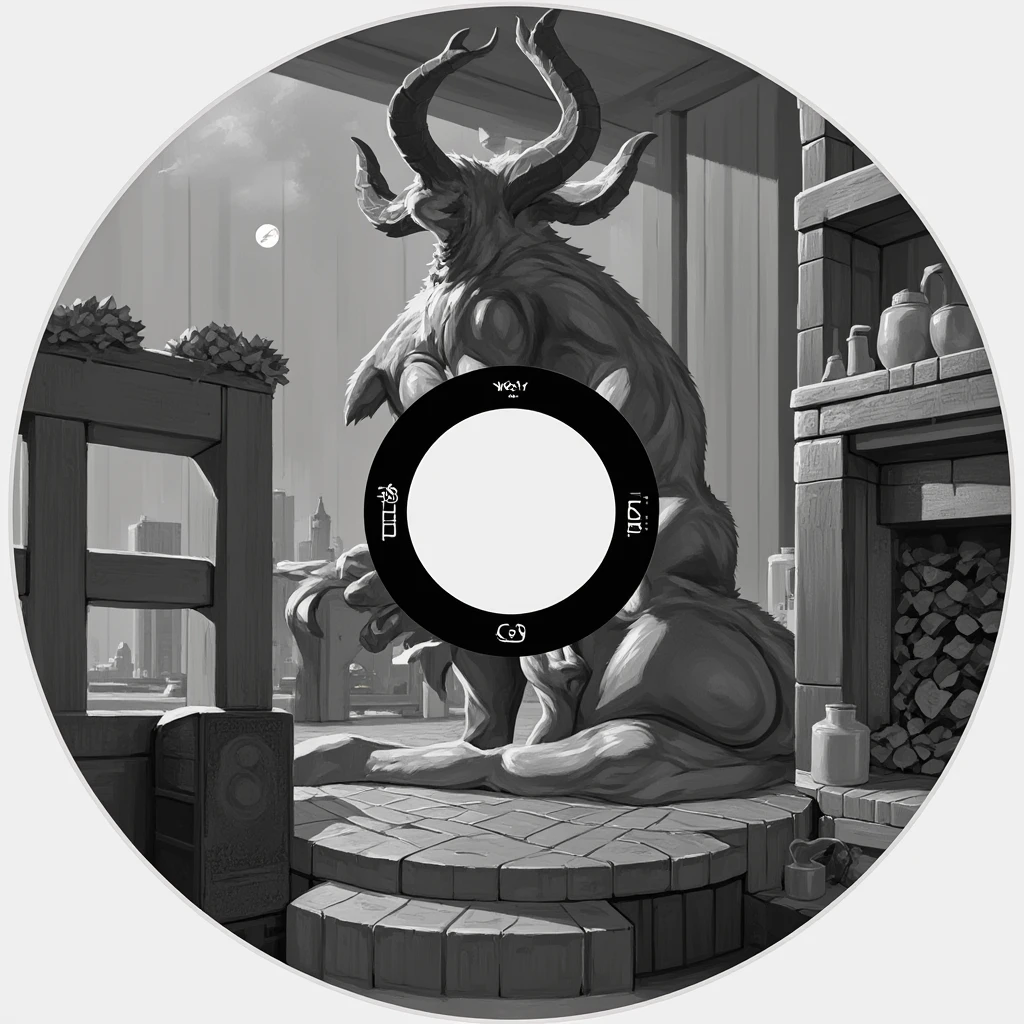 create a disc cover with the Stories theme in monochrome