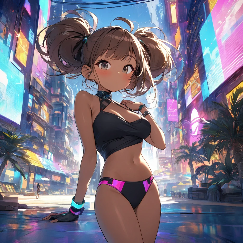Mila Kunis (age 20, skimpy outfit, having fun and playing around) CyberCity
