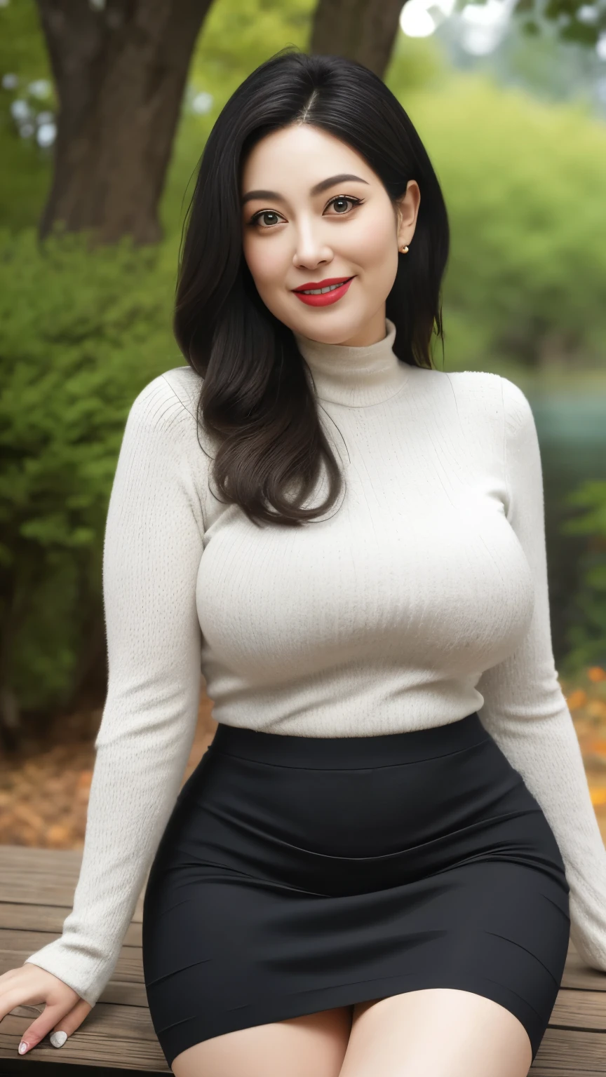 Full body standing photo,Greasy suspender pantyhose,an asian japanese woman,40 years old,big eyes,Elegant temperament Elegant temperament,Huge big breasts,Huge big breasts下垂,Huge big breasts下垂 实际的, (real picture,45 years old, intricate details, depth of field,High neck clothes), awas, The content is very detailed, It's a perfect face, Perfect body, large model, mature woman, High, tight skirt,nature backdrop,Bokeh,long eyelashes,dark eye shadow,Apply lipstick,Face with heavy makeup,Very detailed
