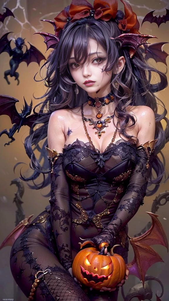 (32K:1.5, Dark fantasy:1.4, Highest quality, masterpiece, Ultra-high resolution), Perfect dynamic composition:1.3, Horror Portrait, chaos, Dark Background:1.3, Prisoner, slave, Dark Demon World, (Detailed tattoos on the whole body:1.4, Wearing exquisite jewelry:1.4), Very detailedな肌と顔の質感:1.3, Very accurate, Very detailed, (Sexy succubus demon with big wings:1.3, Incredibly slim body:1.3, 美Shiily、美Shii:1.3), Horn, Fair skin, Sensual posture, ((Putting Badly Torn Clothing Back on Properly:1.3)), Mid-chest, (Big eyes that exude 美Shii eroticism:0.4, 激Shii愛撫を感じてください:1.0, Open your mouth a little, lipstick, Feel the 美Shii eroticism:0.9, Too sexy:0.9, charm的な:0.9), ((Bloody:1.5, Covered in scars:1.5, Physical pain:1.6, Lots of chains:1.6, Countless chains tangled in clothes:1.6, Chain your right arm:1.5, Chain the left arm:1.5, The right leg is bound with a shackle and chain:1.5, The left leg is bound with a shackle and chain:1.5)), Super long blonde curly hair, Earrings, necklace, bracelet, disaster々Shii, romantic, mysterious, elegant, Object of admiration, original, dramatic, artistic, Innovative, charm, Heartful, Fancy, sense of openness, sense of cleanliness, special, exciting, Extreme, Tilt, sense of loss, sorrow, sorrowの表現, ((大人のcharm, 女性的なcharm))