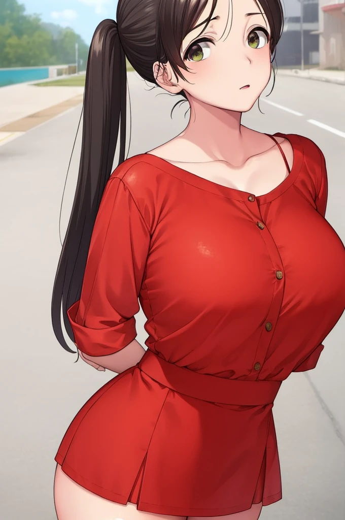 akaneyoshizawa, akane yoshizawa, Black Hair, wet long hair, (Green Eyes:1.5), flowing bangs, Long Hair,
BREAK in a red dress,No sleeve,Japanese_Clothes,just_shoulder,(Closed_Clothes),
Take a break indoors, swimming pool,
BREAK Watch Viewers, (Cowboy Shot:1.5),Are standing, Leaning forward, Put your arms behind your back and BREAK (masterpiece:1.2), highest quality, High resolution,Browsing Caution ,unity 8k wallpaper, (figure:0.8), (Beautiful fine details:1.6), Highly detailed face, Perfect lighting, Highly detailed CG, (Perfect hands, Perfect Anatomy),big breast:1.1, (W cup), Bikini outfit 