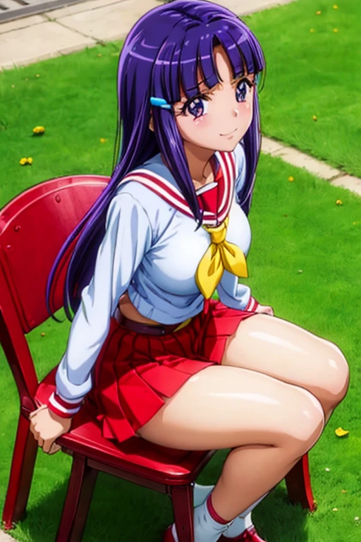 Busty,Big Butt, firm stomach, beautiful feet( red micro bikini to sit in a summer chair)( red micro bikini to sit in a summer chair)(High school girl uniform)【Sailor suit】(High school girl uniform)【Sailor suit】( low rise mini skirt)(Leather shoes)(Leather Belt)( mature women)Busty,Big Butt,Tight and glamorous body, beautiful body line,(Bold cleavage)(Blue-purple hair)(Reika Aoki)【 Smile Pretty Cure 】(Reika Aoki)【 Smile Pretty Cure 】 toned thighs ,( low rise uit】