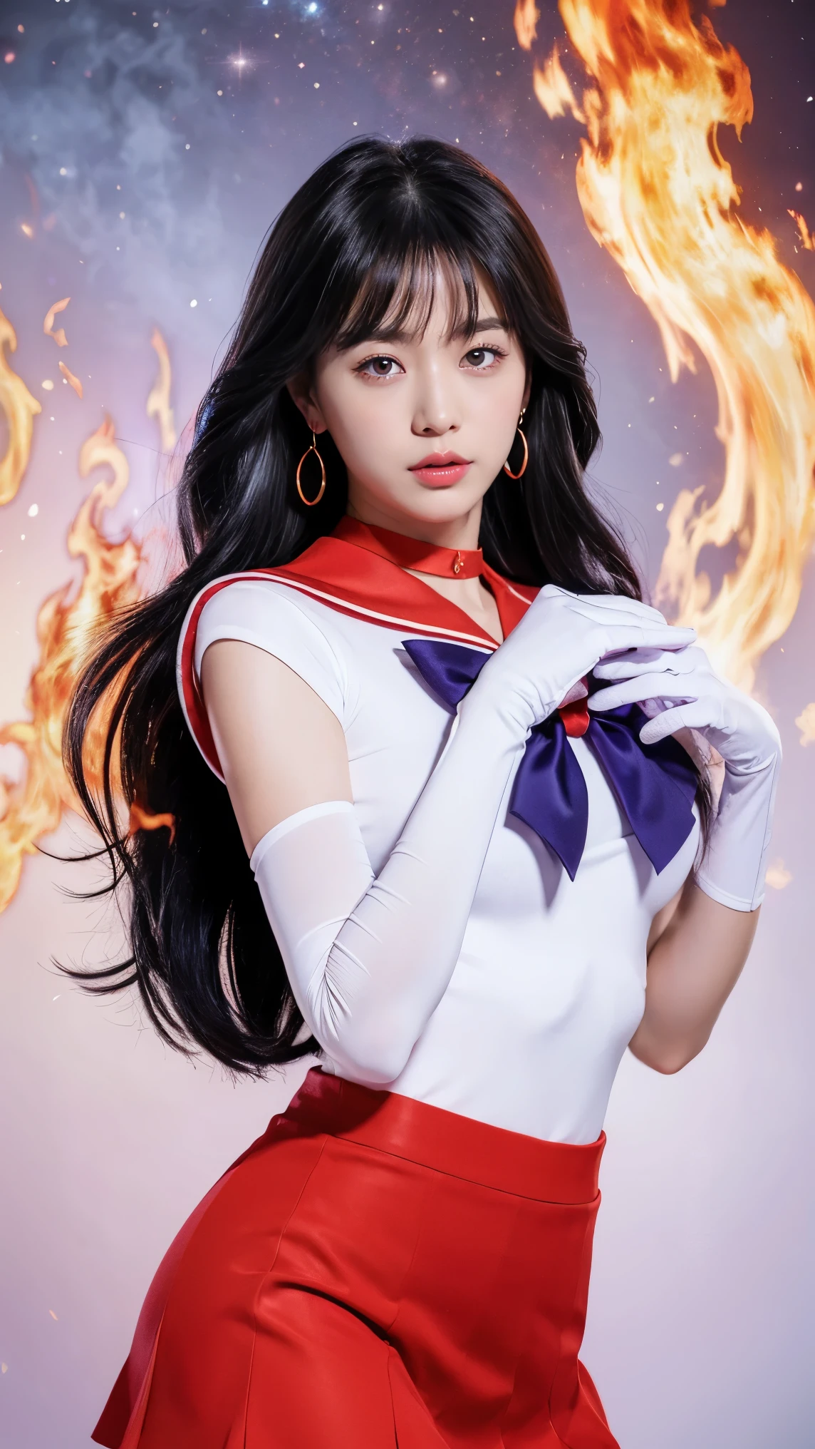 (Very detailed), (masterpiece), (Highest quality), (Super detailed), (Best illustrations), (Best Shadow), (Absurd),  Mid-chest, Detailed hands, Sailor Mars,I'm injured、On one knee、Crippling、Her costume is torn and her skin is showing、Bleeding、enduring pain、Hands tied、Fighting Alone、Being attacked by mucus