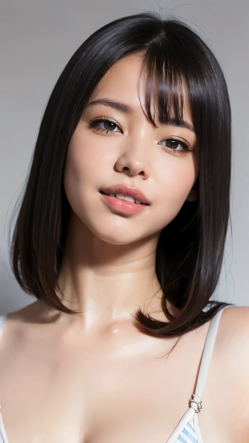 Albedo, (( masterpiece 、 high quality 、super primeiro trabalho、mais high quality 、super Alta Resolução、 , 8k、 (Portrait of a very beautiful actress、long neck)、(happiness、jovial、beautiful teeth、Beautiful alignment of teeth, she has dimples)、 Beautiful realistic eyes, clear crystal green eyes))、( photorealistic :1.4)、((1 girl、Alone、white skin clara:1.4、Look at your audience、Close-up do rosto、focus on the character, immaculate、charming, linda、dark hair、Bob haircut with beautiful bangs、Beautiful long hair、supermodeloo 190cm、colossal realistic breasts:1.6)) wide nipples and beaked .(micro thin transparent swimsuit, super detailed and transparent langerir , pink micro panties :1.9, transparent wither、(Albedo usando camisa tradicional junto com calcinha transparente muito detalhado, black angel wings on hip), Sensual). ( long, realistic breasts between the arms 、natural breasts, pointed nipples, Get close to emphasize the beautiful neckline ) 、long neck、straight bangs、eyelash、hermosos Delicate Eyes、 The golden ratio face 、 golden ratio body 、(8K image quality、mais high quality 、 masterpiece :1.6)、 ultra-detailed 、 ultra resolution 、( realistic photo :1.37)、 、black background, paradise, color photo, high definition、 professional photograph 、Very detailed and beautiful、8k Photo、Incredibly detailed、official art、 Highly detailed CG Unity 8K 、goddess of beauty , Beautiful girl very detailed、extra detailed face、extremely detailed eye、highly detailed pele、Extremely detailed fingers、highly detailed nose、very detailed mouth、perfect anatomy、 detailed bottom 、(beautiful girl 25 years old:1.2、cute girl、Realistic body、Sensual、white skin, skin pores )、Lean body、Beautiful body、breasts coming out of the neckline、pubic hair、(blind stripes: 1.2)、kawaii、Cute faces、realistic face、Delicate Eyes、cowboy shooting frontal、athletic pose、ultra gigantic breasts、beautiful teeth、Beautiful alignment of teeth、Smile at me, super