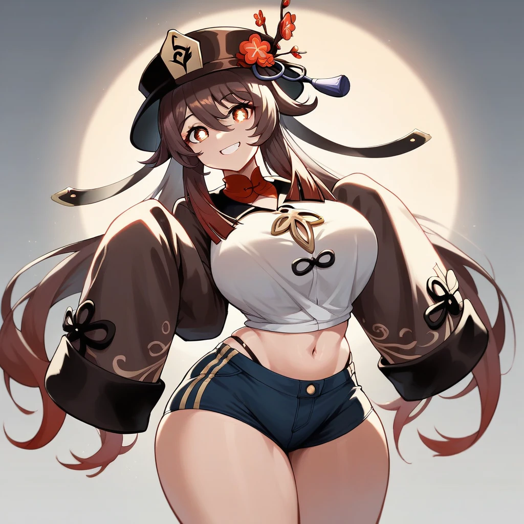 A giant earthworm&#39;s face covers the upper body of a woman、stomach、、Delicate face、Saucy、Brown Skin