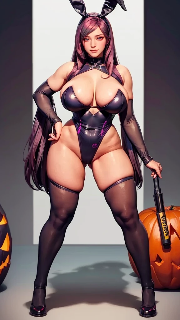 bunny,striderscribe,2 striderscribe girls,two girls,cyborg girl,Belle Delphine, (sagging huge long wide heavy breasts),halloweeen suit sexy,witch suit halloween,

