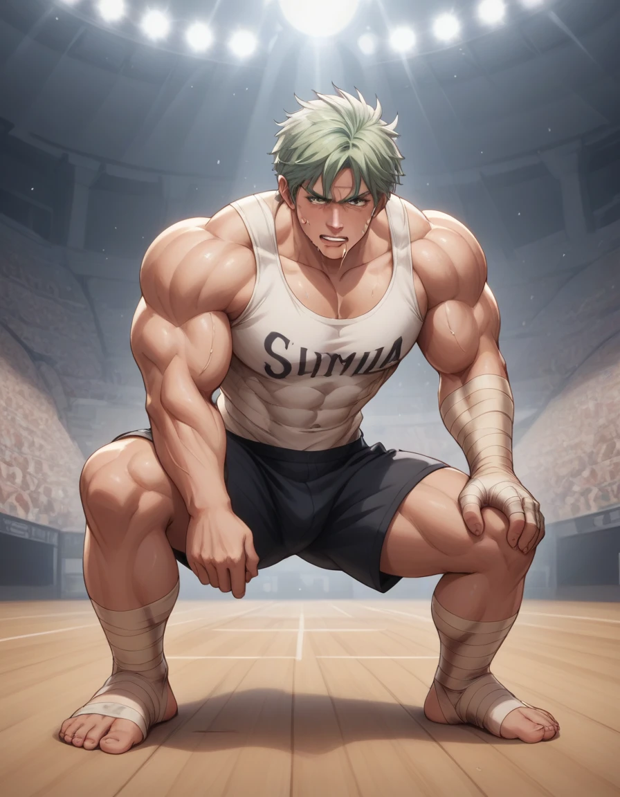 The socks are broken，The tip of the sock is broken by the toe，Leg hair，Muscle male，Chest muscles，muscle，Abdominal muscles，Well-developed muscle，muscle lines，musclestrength，the strong，Robust，Bodybuilding，Black shorts，Boys，juvenile，boy，Single masterpiece, best，Cluttered room，White socks with toes broken，
