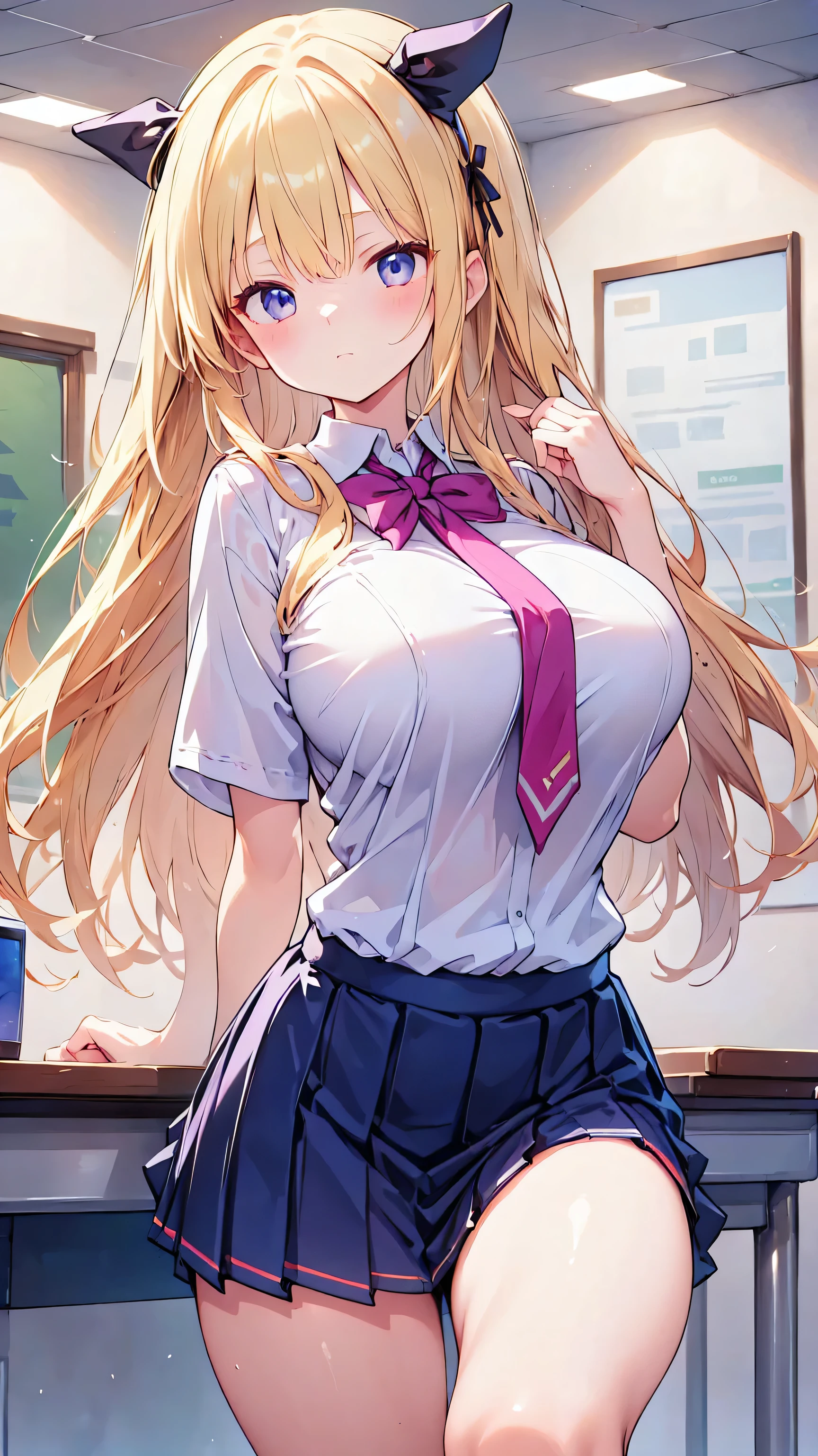 super huge breasts:2.0,super big breasts:2.0,,(((Student Uniform)))