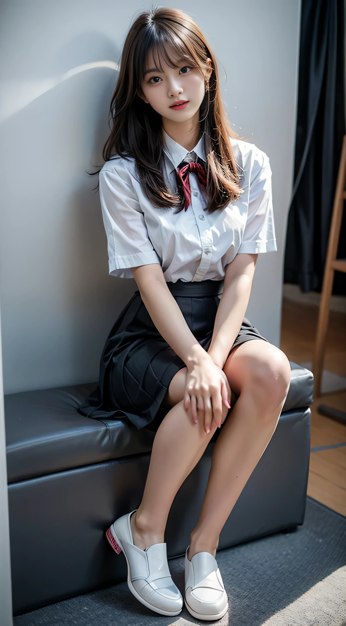 ((masterpiece, Highest quality)),One girl, high school girl、Spread your legs