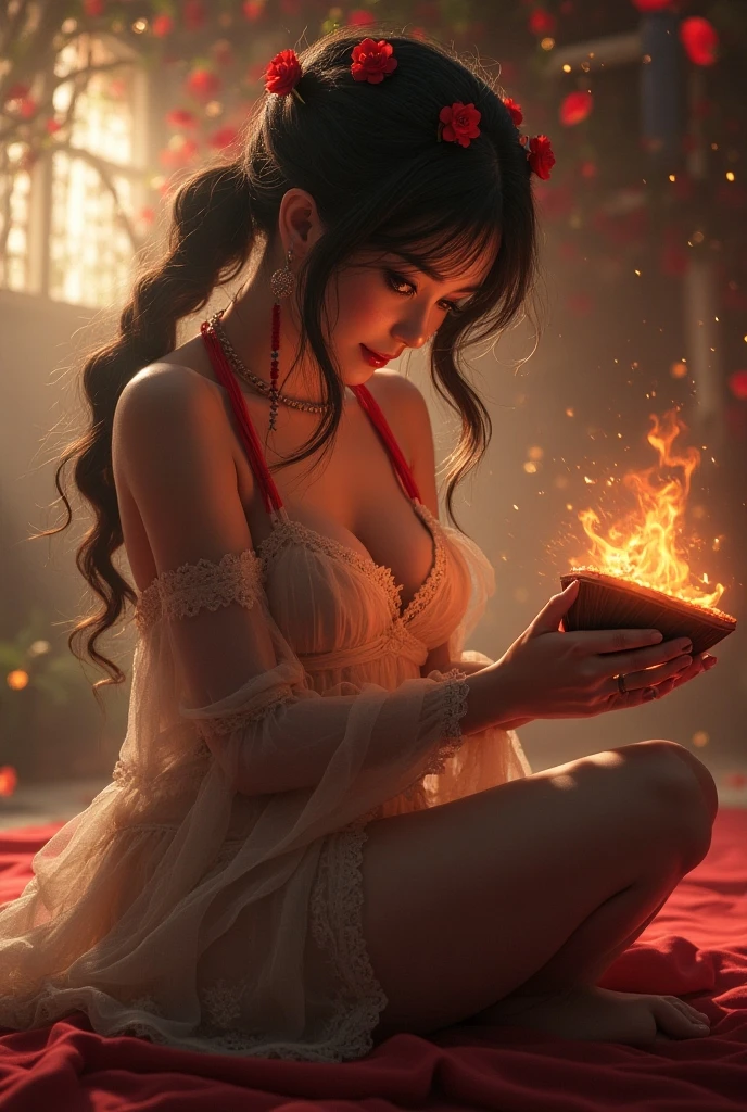 a beautiful woman ignite the beacon of clarity