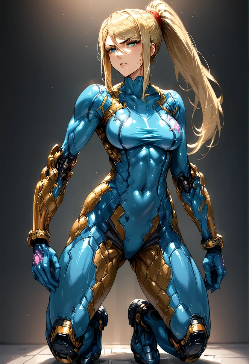 Samus Aran, Zero suit, robotic body,  Full body view 